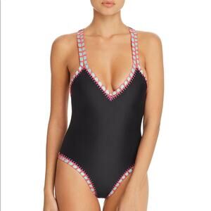NWT Platinum Swimwear Black One Piece Swimsuit